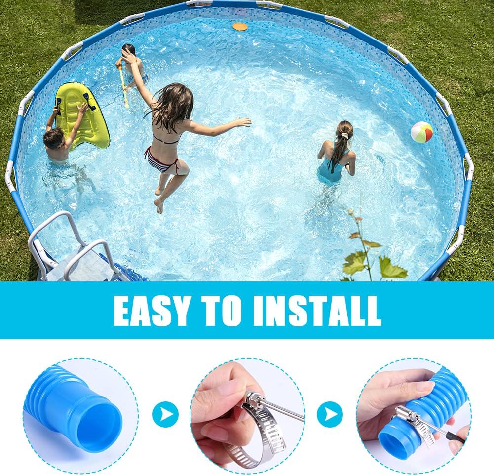 Manguera de repuesto para bomba de piscina sobre el suelo, mangueras de piscina de 1.25 x 59 pulgadas, compatible con bomba de filtro 607, 637, 3