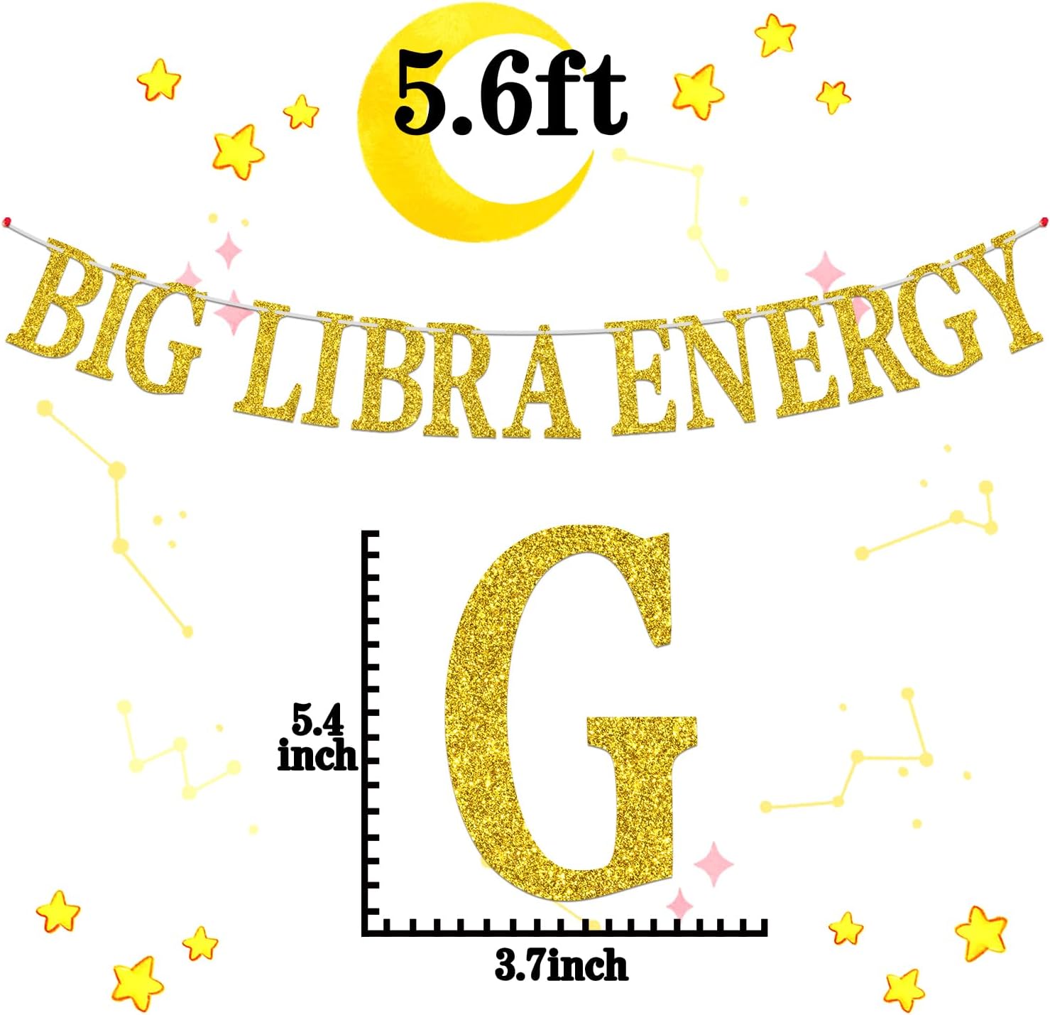Big Libra Energy – Cartel de cumpleaños, temporada de Libra, zodiaco Libra, horóscopo, astrología, 12 suministros de decoración de fiesta de