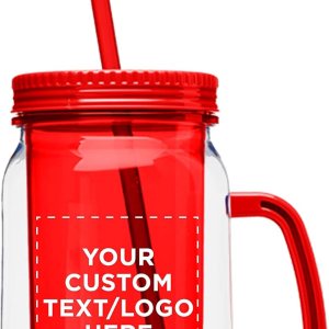 DISCOUNT PROMOS Tarros personalizados con pajilla, 17 onzas, juego de 100, paquete personalizado a granel, frascos de vidrio para avena durante la DISCOUNT PROMOS Tarros personalizados con pajilla, 17 onzas, juego de 100, paquete personalizado a granel, frascos de vidrio para avena durante la