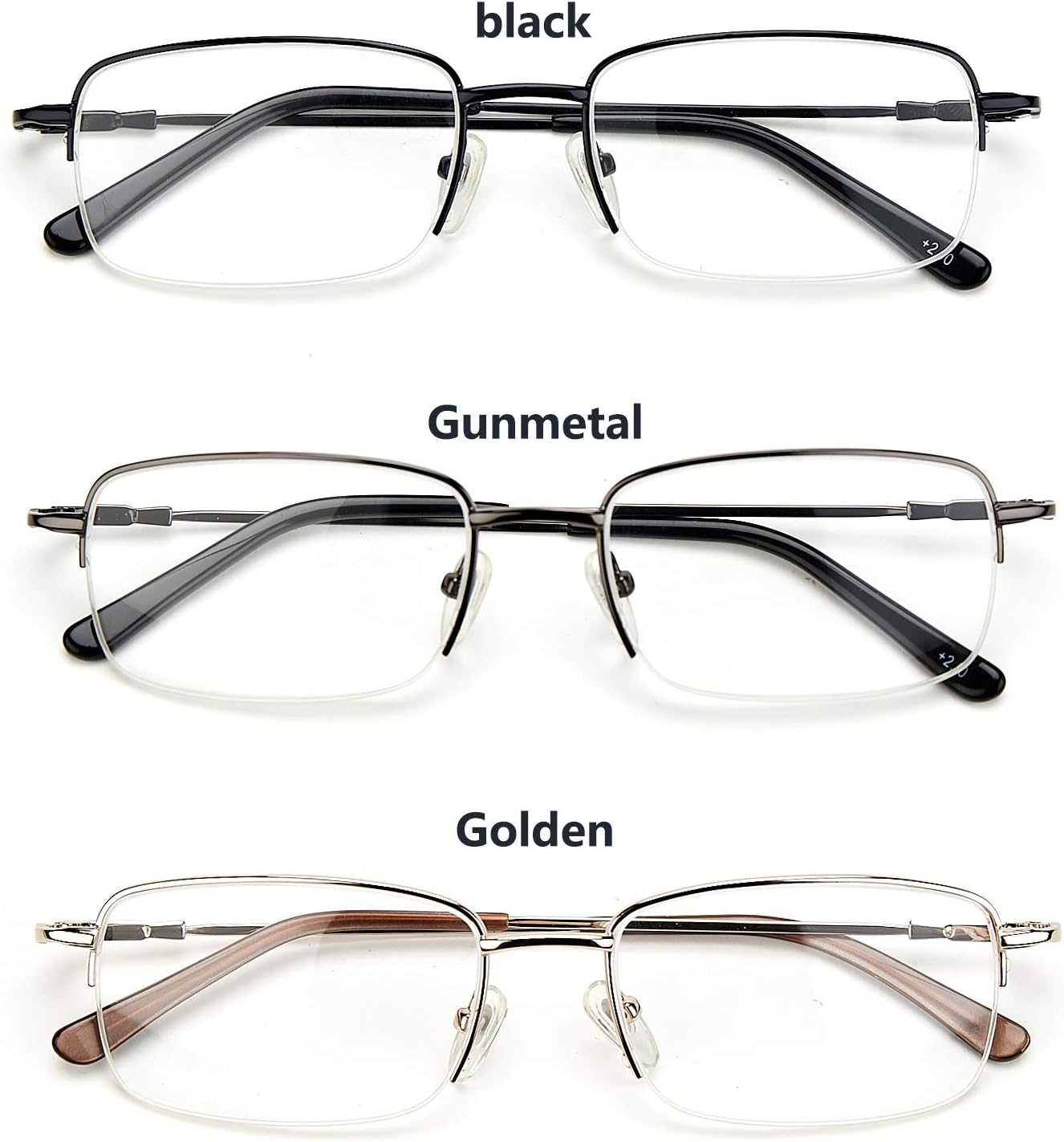 Gafas de lectura progresivas multifocales para computadora, gafas presbiópicas con bloqueo de luz azul, lentes de metal con memoria para hombres