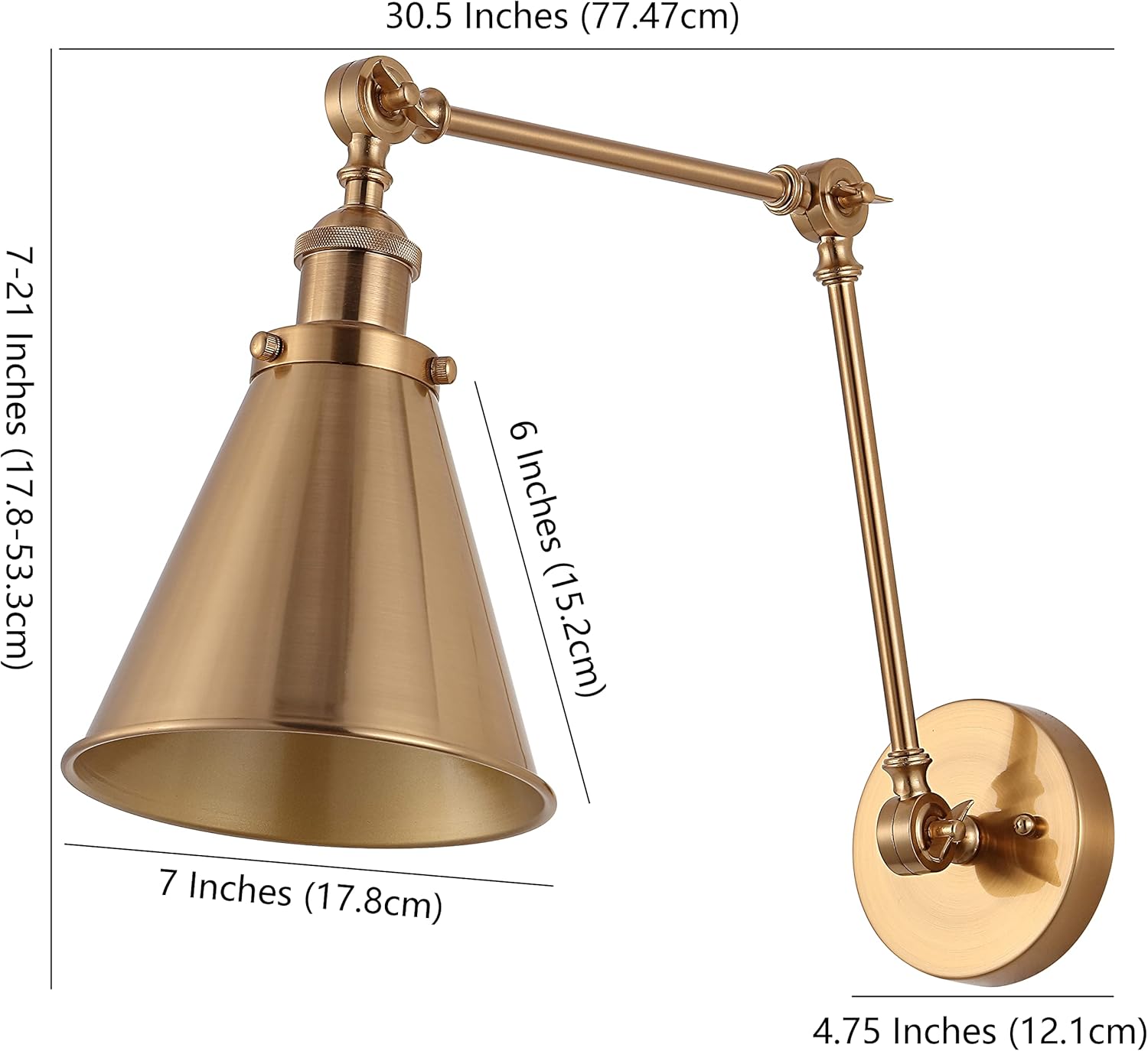 JONATHAN Y JYL7461A-SET2 Rover – Aplique de pared LED industrial de 7 pulgadas con brazo ajustable de metal, rústico, bohemio, 2700 K, 4 W, bombilla