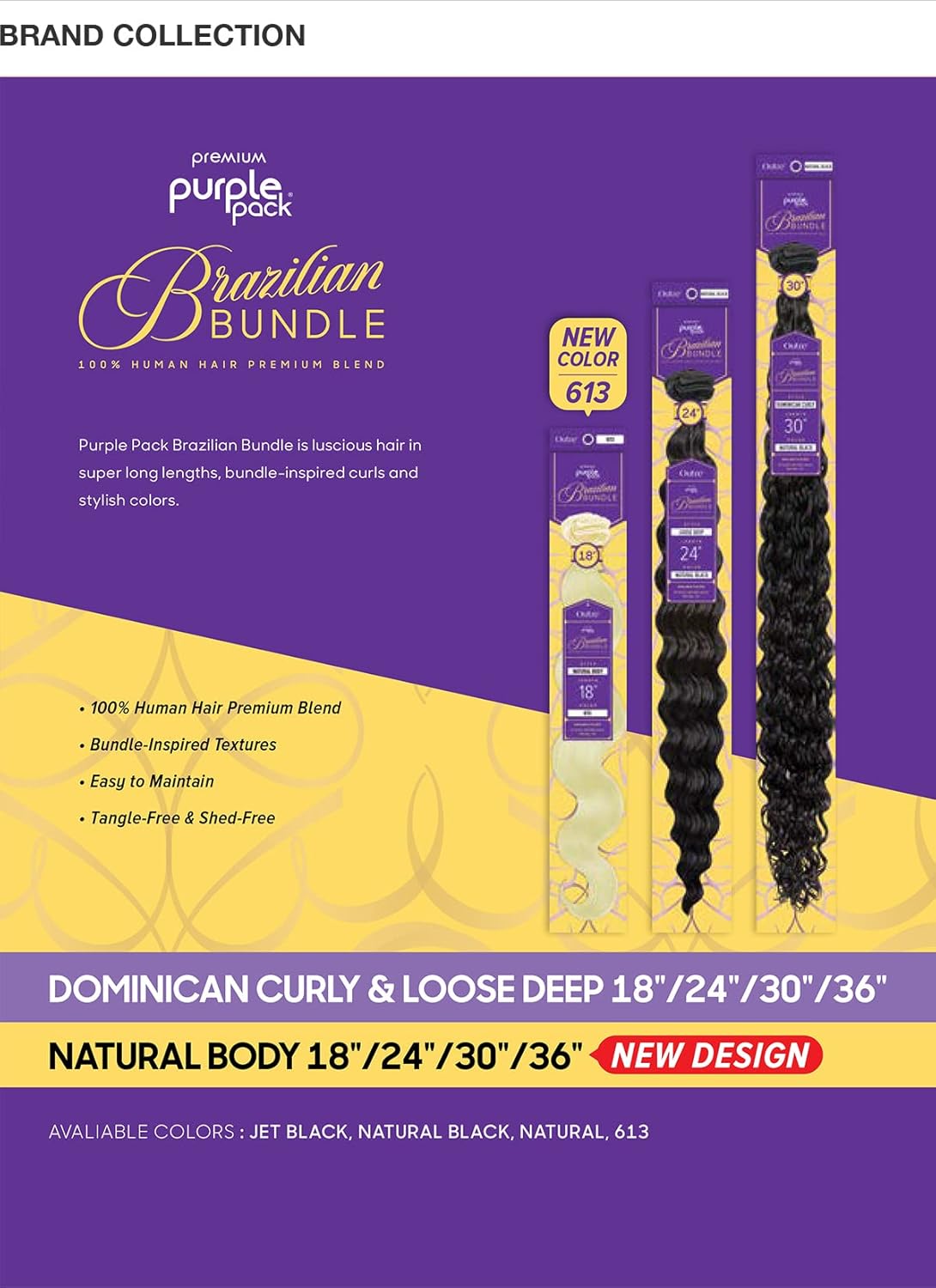 Outre Paquete de mezcla de cabello humano de primera calidad, paquete brasileño de mezcla de cabello natural, cuerpo natural (18-36 pulgadas) (24