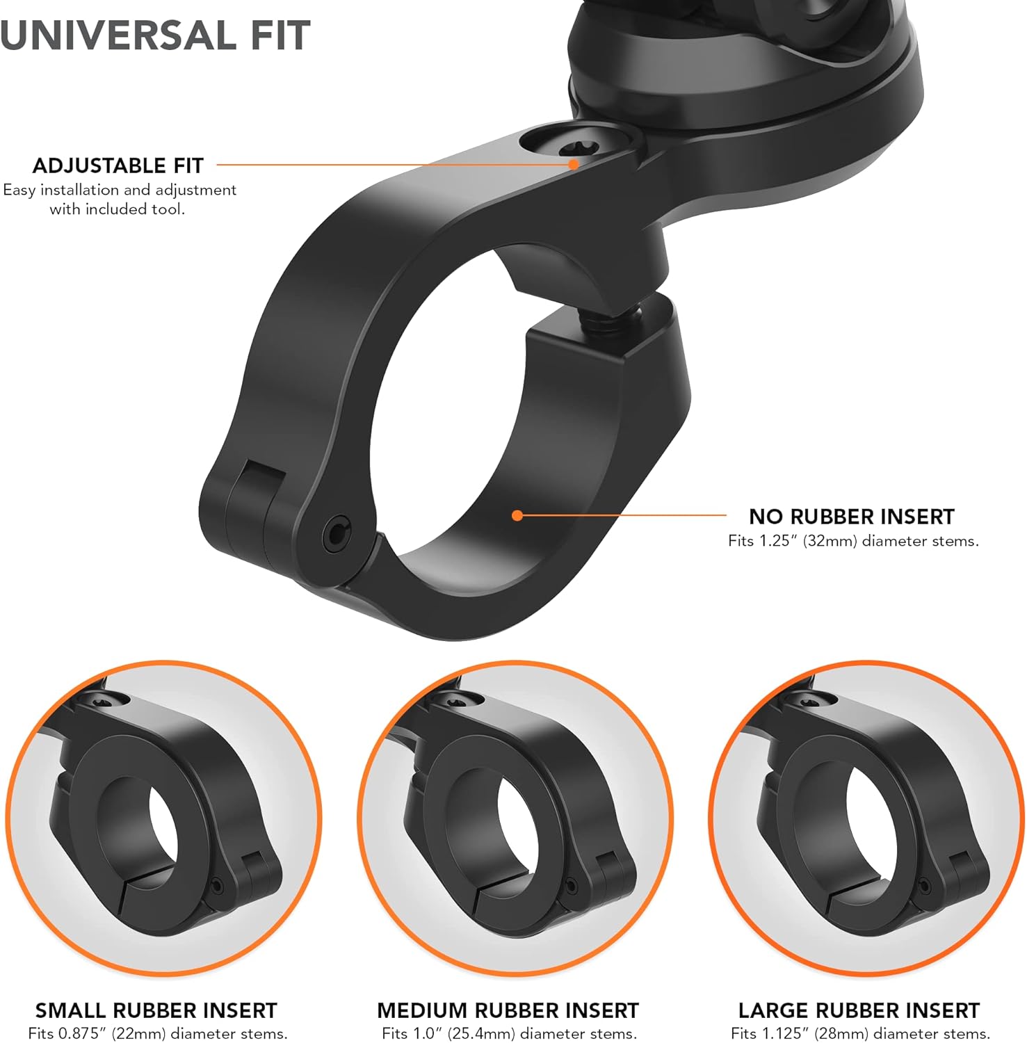Rokform – Funda resistente para iPhone 13 Pro Max + soporte de teléfono para manillar de motocicleta (negro)