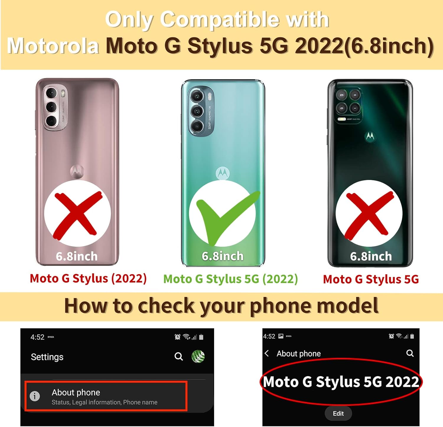 Coralogo Funda para Moto G Stylus 5G 2022 (no compatible con 4G), diseño de mariposas para mujeres y niñas, diseño de mariposas chapado en oro con