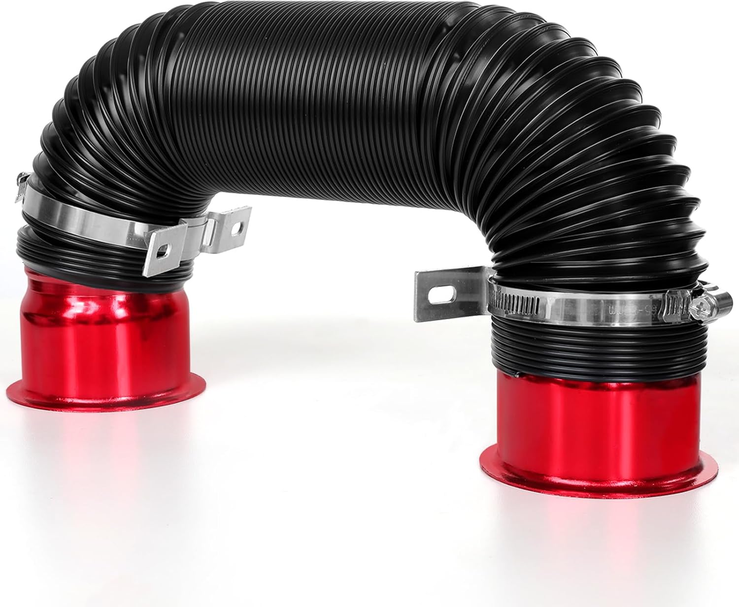 Conducto de admisión del tubo de admisión, 3 pulgadas2.992 in Tubo de entrada de frío de aluminio universal para automóvil automotriz- Rojo