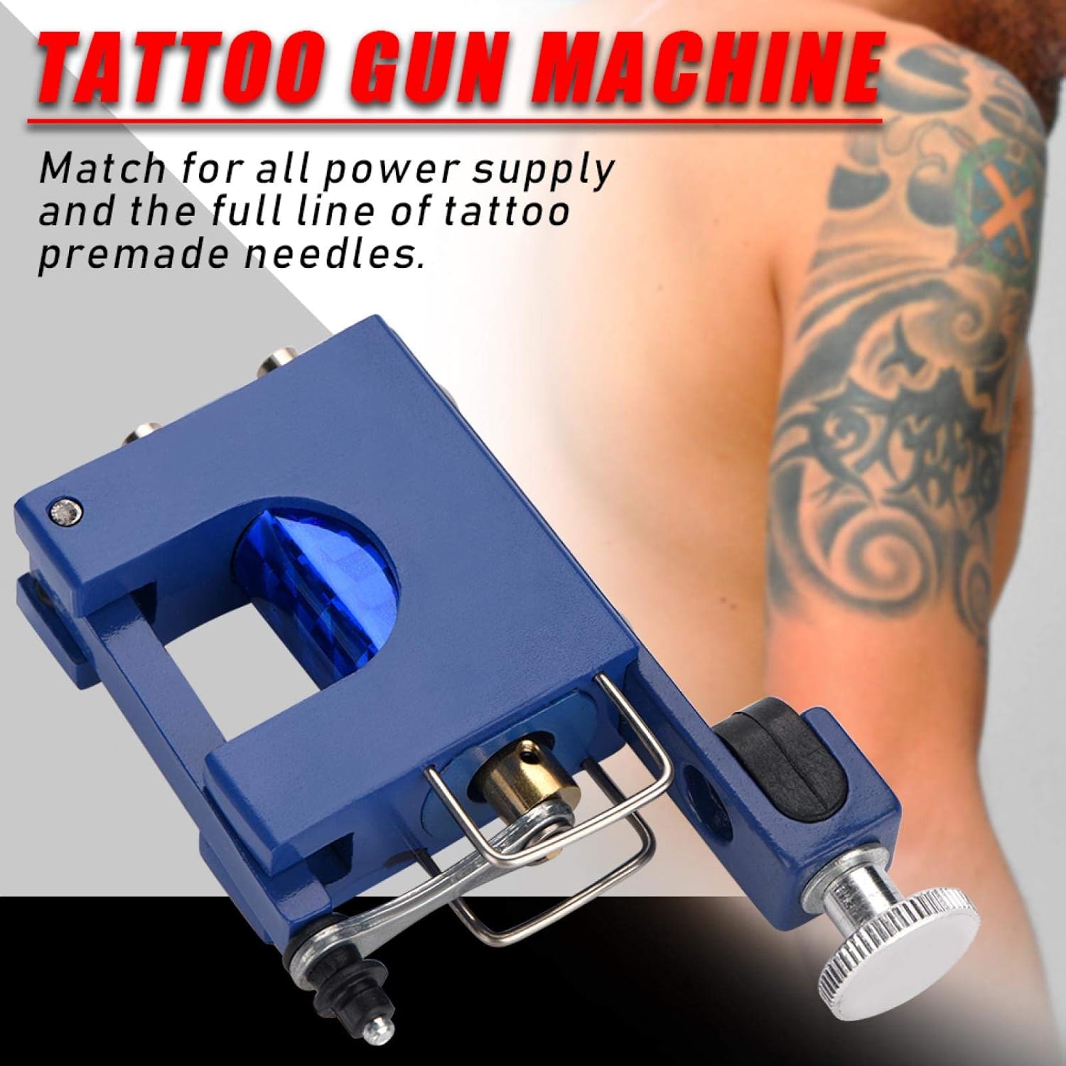 Profesional Rotary Tattoo Machine Motor LinerShader Supply Alloy Stealth Rotary Tattoo Gun (azul)