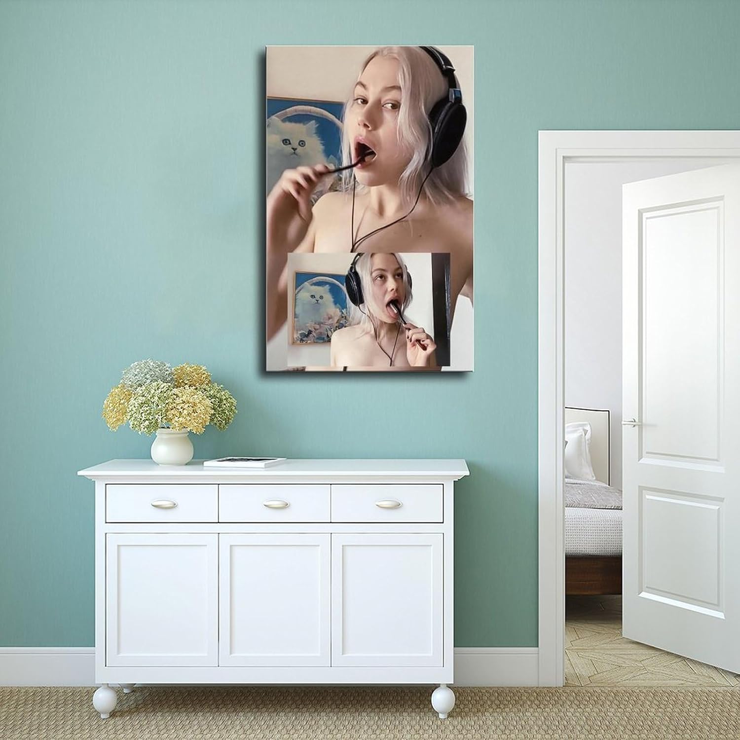 Phoebe Bridgers – Póster artístico de fotografía de cantante musical para retrato, lienzo para decoración de pared, póster de lienzo Bedr,