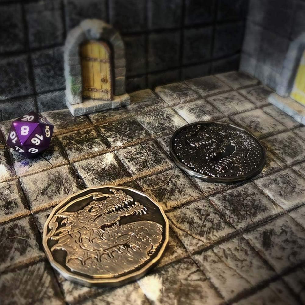 Dragón ahumado adulto (3 pulgadas) Moneda Moneda Monedas Calabozos y Dragones Monedas DND Juego de rol Fichas miniatura Novedad Monedas Dungeon