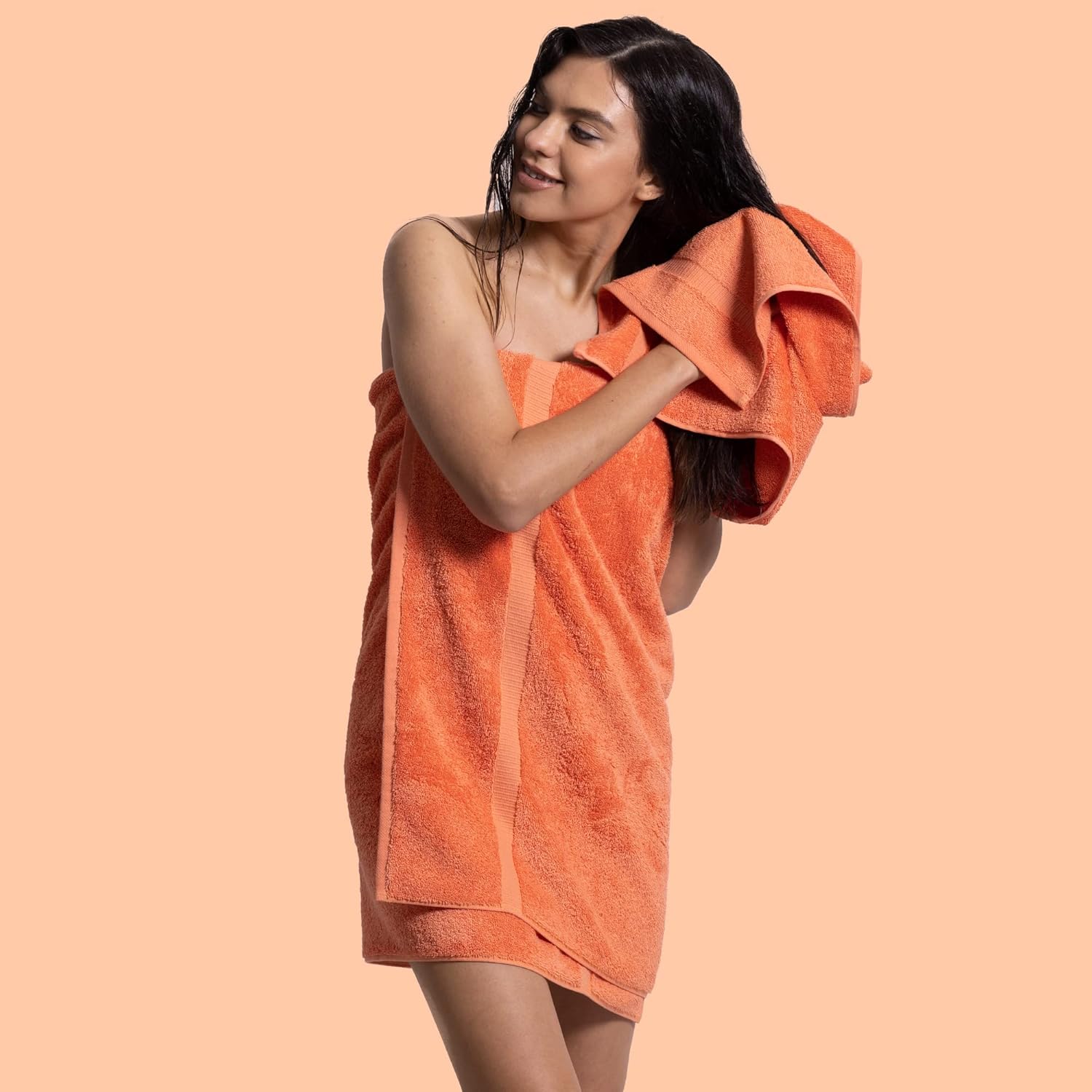 Chakir Turkish Linens Toallas turcas 100% algodón prémium para baño, 2 toallas de baño, 2 toallas de mano, 2 toallas pequeñas (juego de toallas de 6