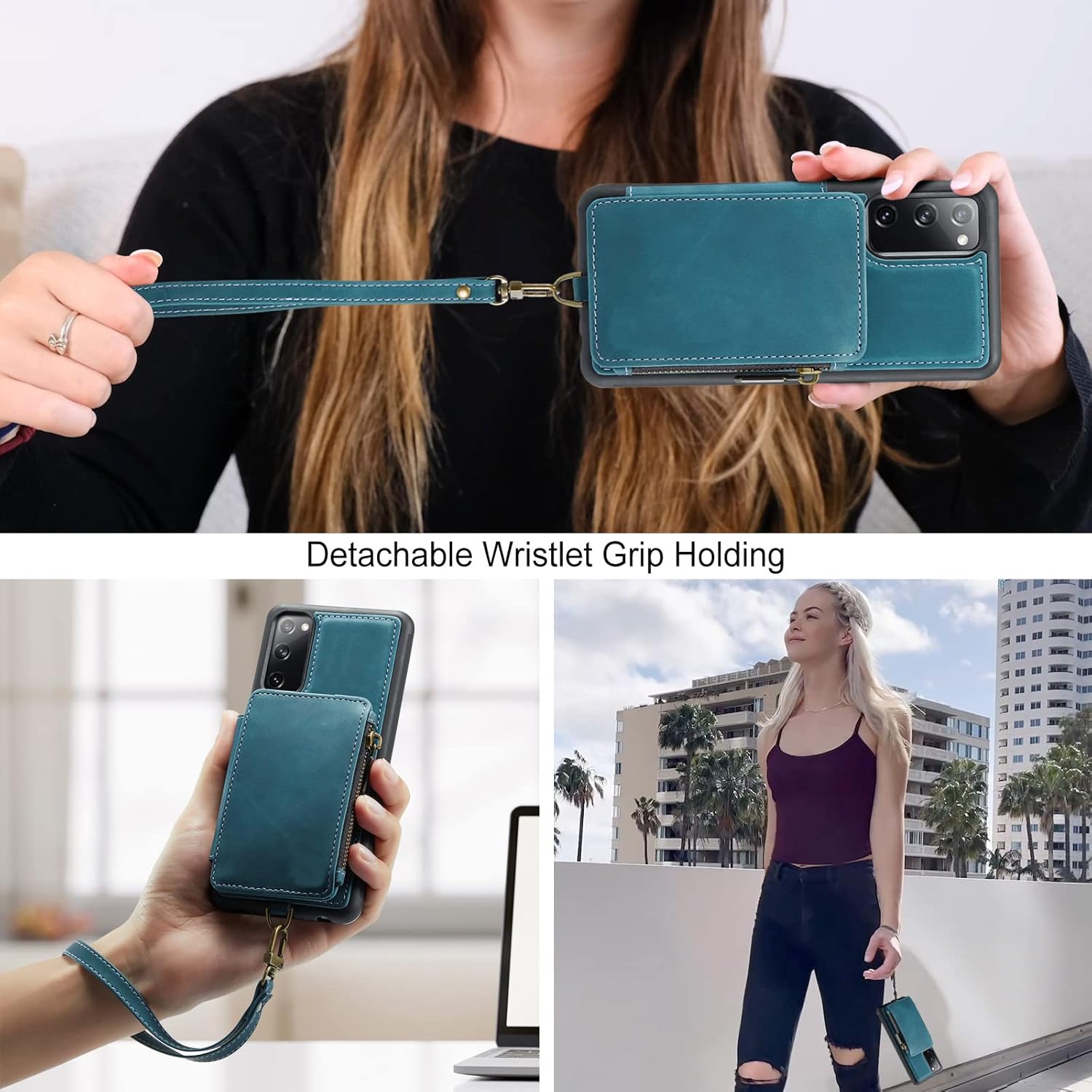 Asuwish Funda de teléfono para Samsung Galaxy S20 FE Gaxaly S 20 FE 5G UW 6.5 pulgadas Funda tipo cartera con protector de pantalla y tarjetero