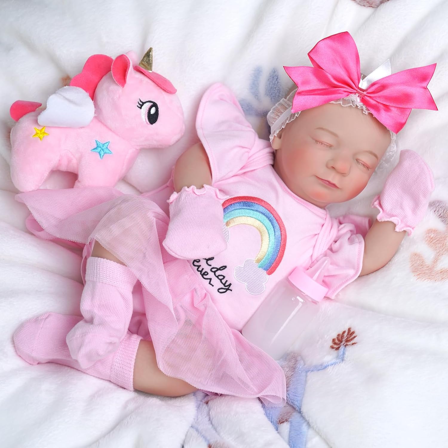 BABESIDE 13 piezas de ropa de muñeca Reborn con moisés para muñecas de 17 a 22 pulgadas, ropa de muñecas de bebé, accesorios de atuendo para muñeca