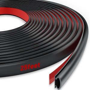 Frienda Burlete de goma para puerta, tira de sellado de puerta inferior, insonorización, relleno de huecos de puerta, autoadhesivo, en forma de D, Frienda Burlete de goma para puerta, tira de sellado de puerta inferior, insonorización, relleno de huecos de puerta, autoadhesivo, en forma de D,