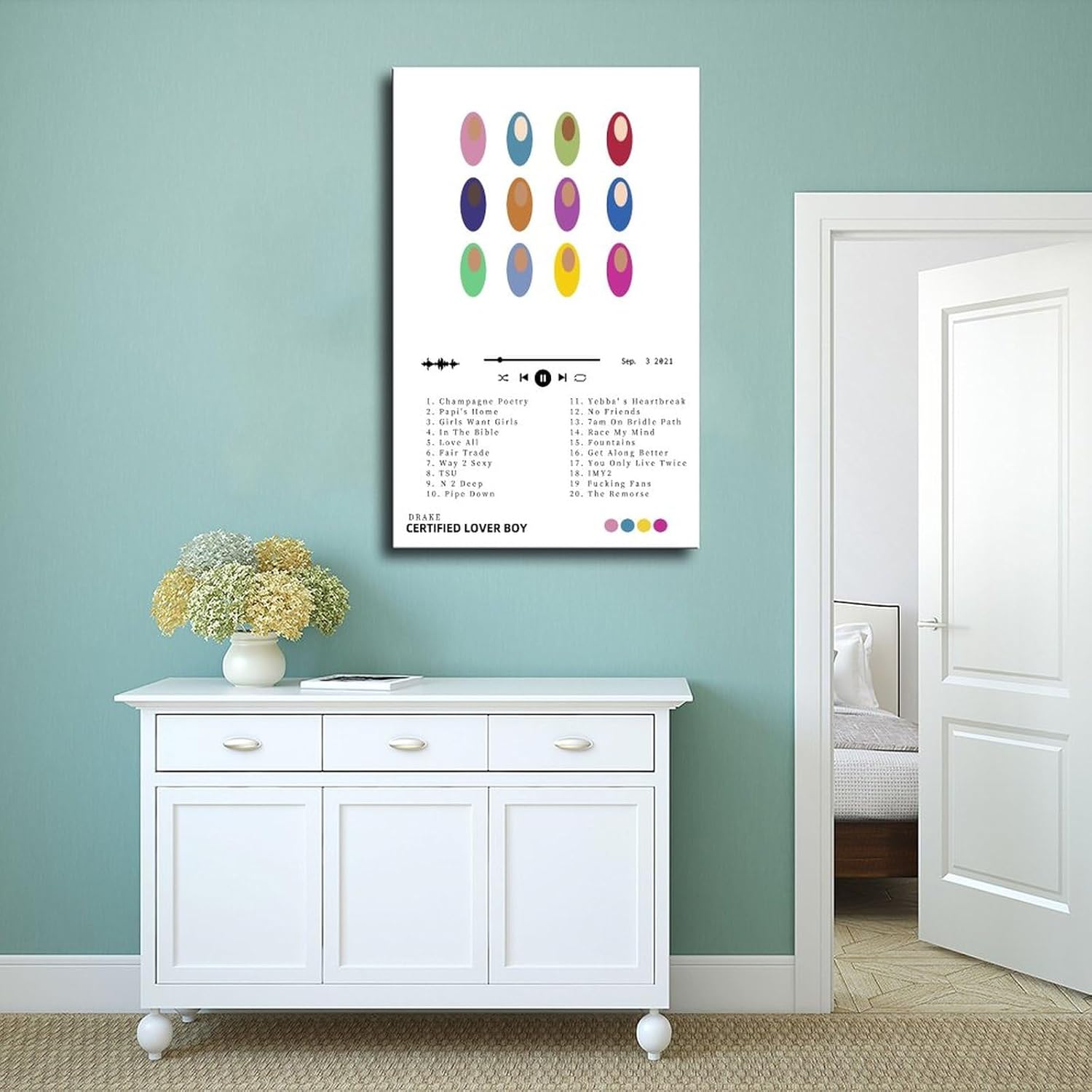 KANCH Drake – Póster certificado para la portada del álbum, póster de lienzo para decoración de dormitorio, paisaje deportivo, oficina, habitación,