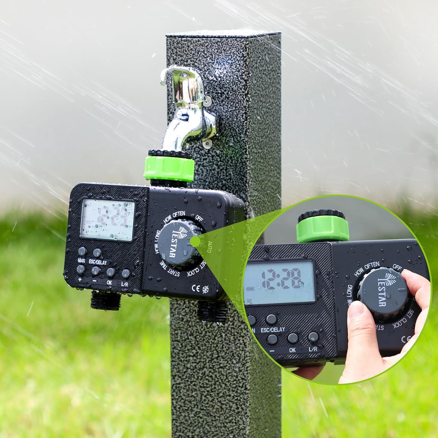 Temporizador de manguera de agua para