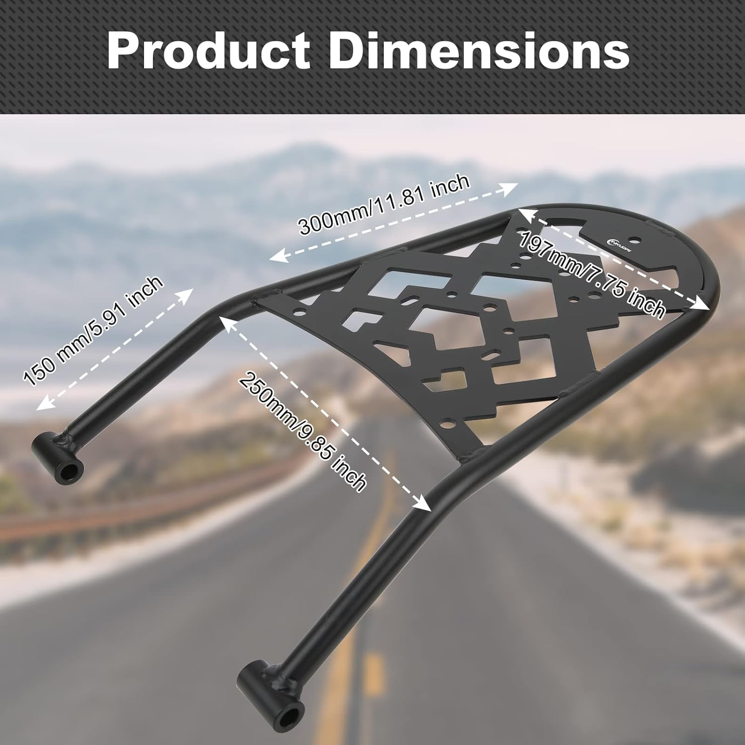 Estante trasero KLX300 2023 KLX250 Estante de equipaje KLX300SM KLX250 Estante trasero KLX250S Enduro Tail Storage Rack para KLX300 KLX300SM KLX250