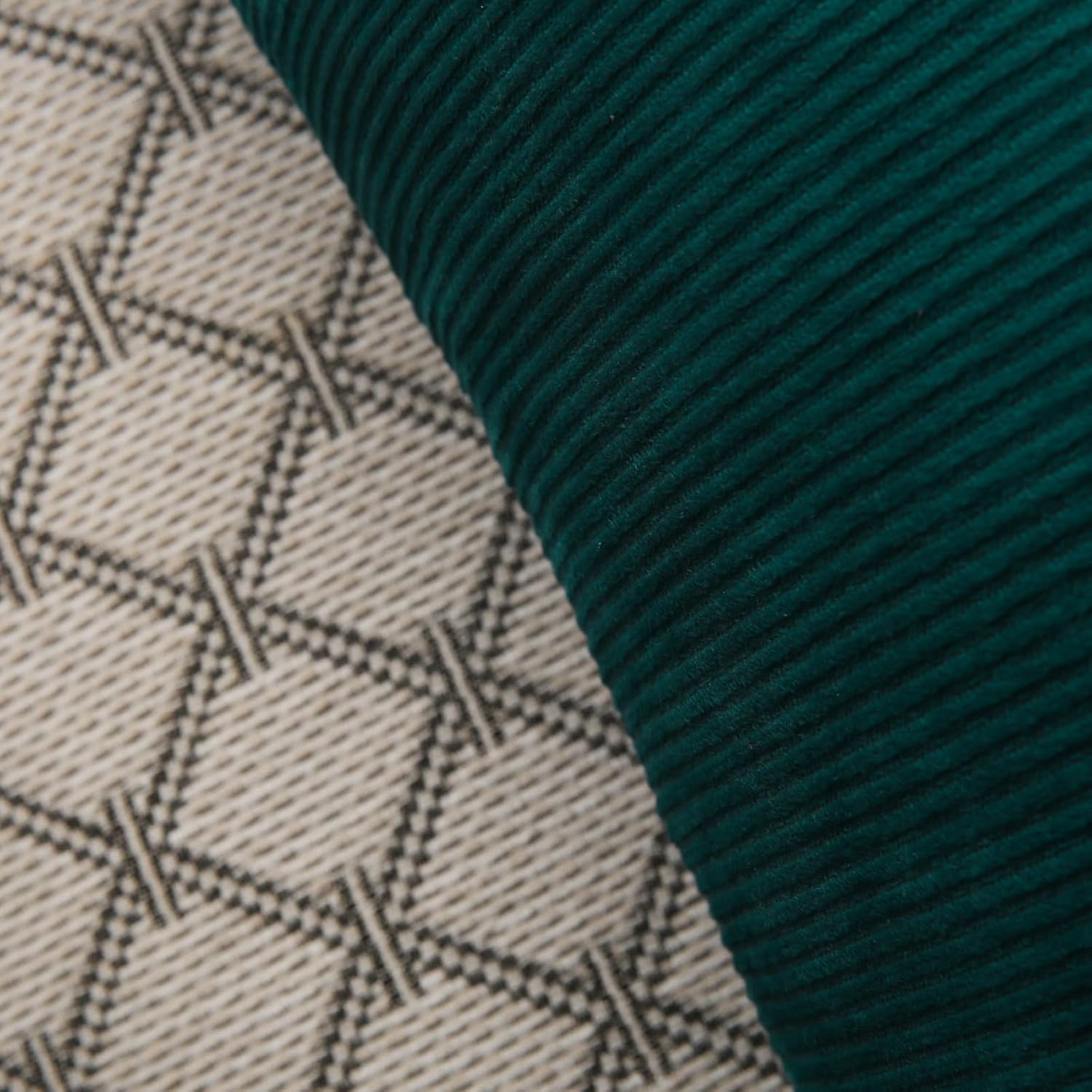 JIAHANNHA Juego de 2 fundas de almohada de terciopelo verde azulado de 20 x 20 pulgadas, fundas de cojín cuadradas con diseño de rayas suaves y