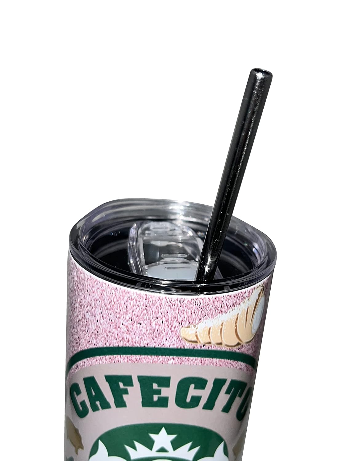 Cafecito y Pan Dulce – Stainless Steel Tumbler – Handmade Cafecito – 20oz Straight Skinny Tumbler (20oz)
