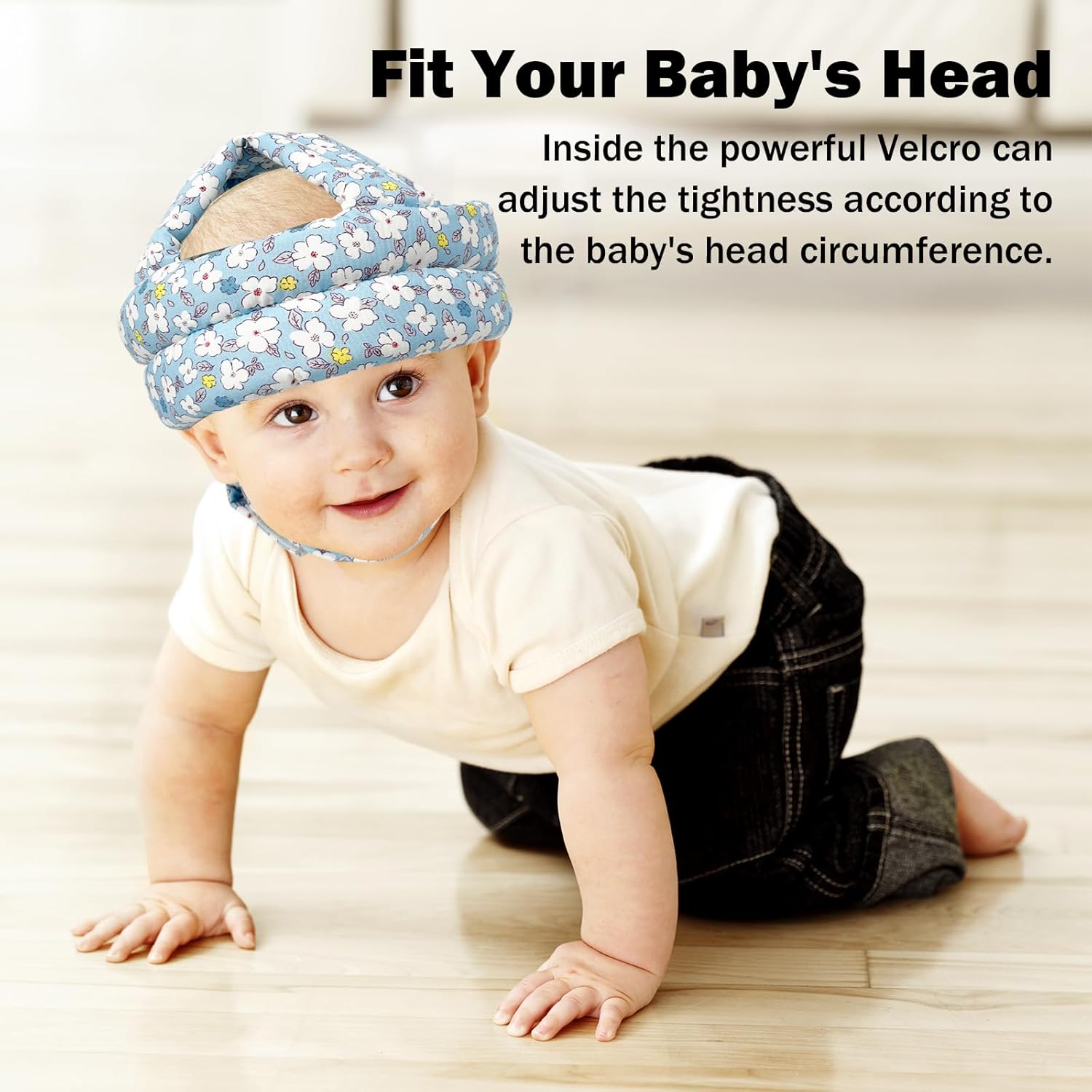 Protector de cabeza de bebé para gatear caminando, casco de bebé ajustable sin golpes y cojín suave, gorra de seguridad infantil para niños que