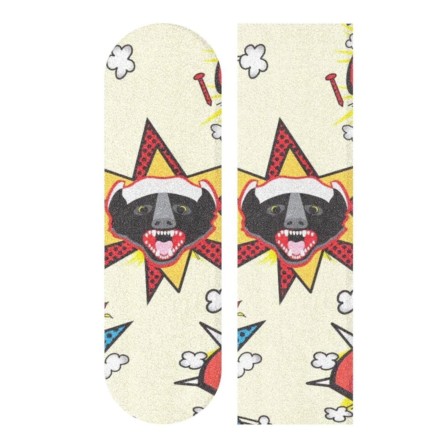 Boom – Cinta de agarre impermeable para patineta, antideslizante, 33.1 x 9.1 pulgadas, papel de lija