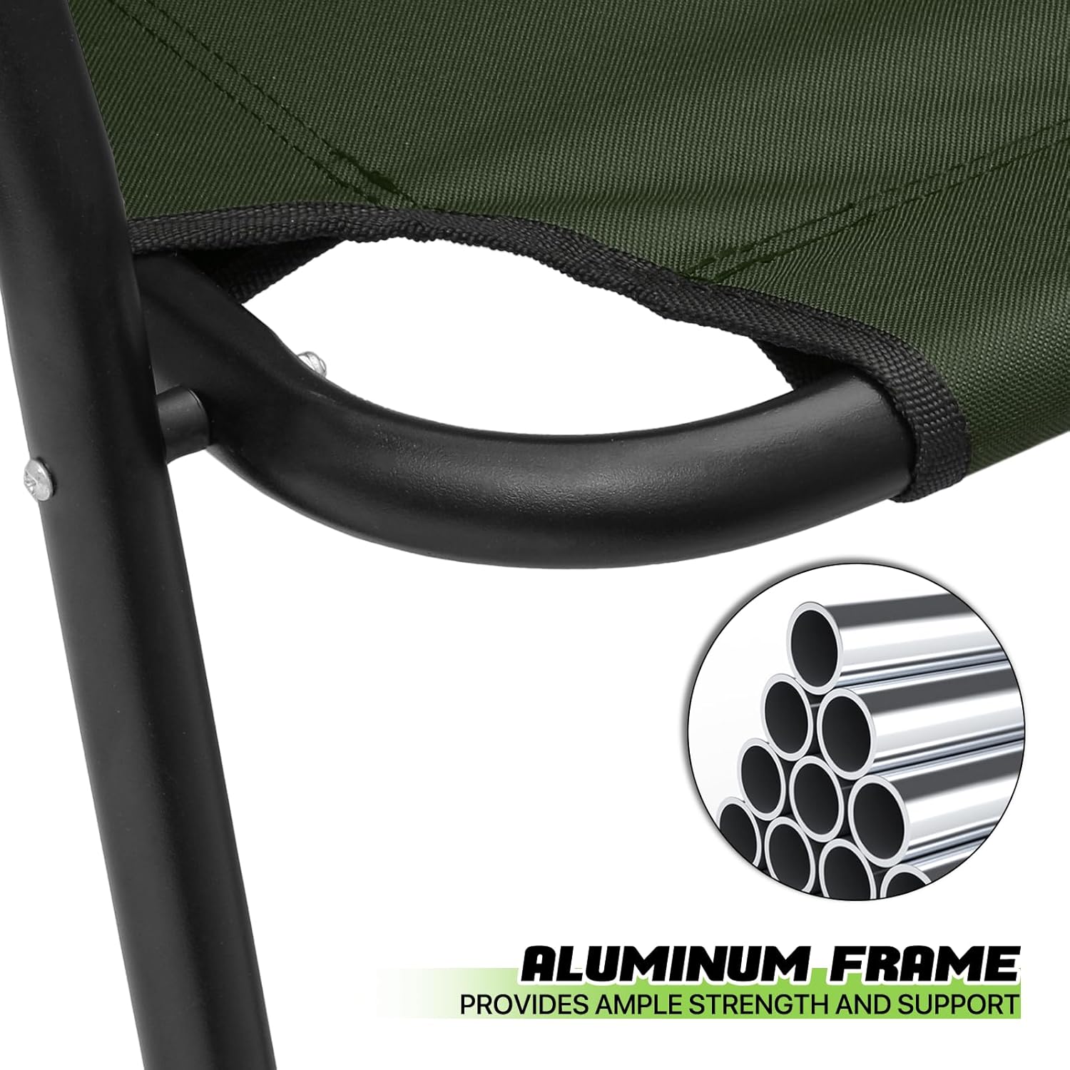 Magshion Silla de campamento de doble asiento de 39 pulgadas, soporta 330 libras para adultos, silla plegable de alta resistencia para 2 personas,