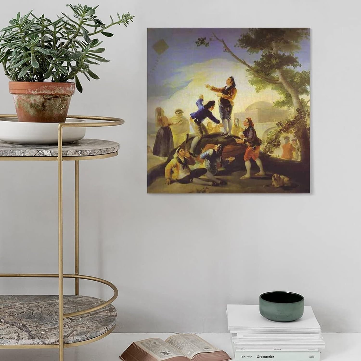 YEGAN Francisco De Goya Art Poster La Cometa Home Decor Poster Wall Art Hanging Picture Print Bedroom Decorative Painting Posters Room Aesthetic