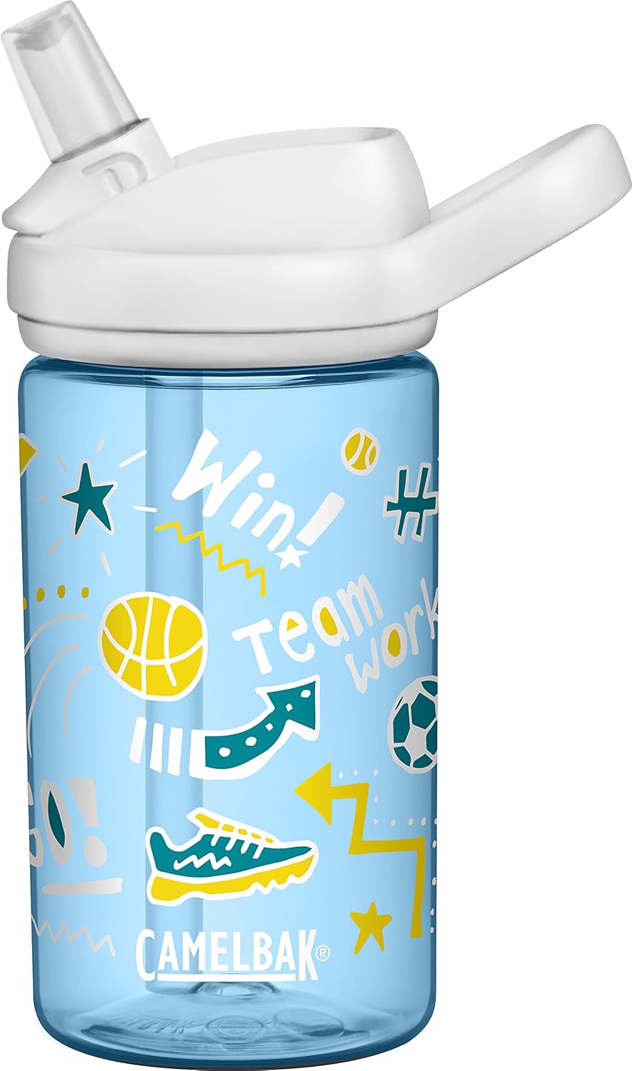 CamelBak Eddy+ Kids Botella de agua sin BPA con popote, 14 onzas  414 ml.