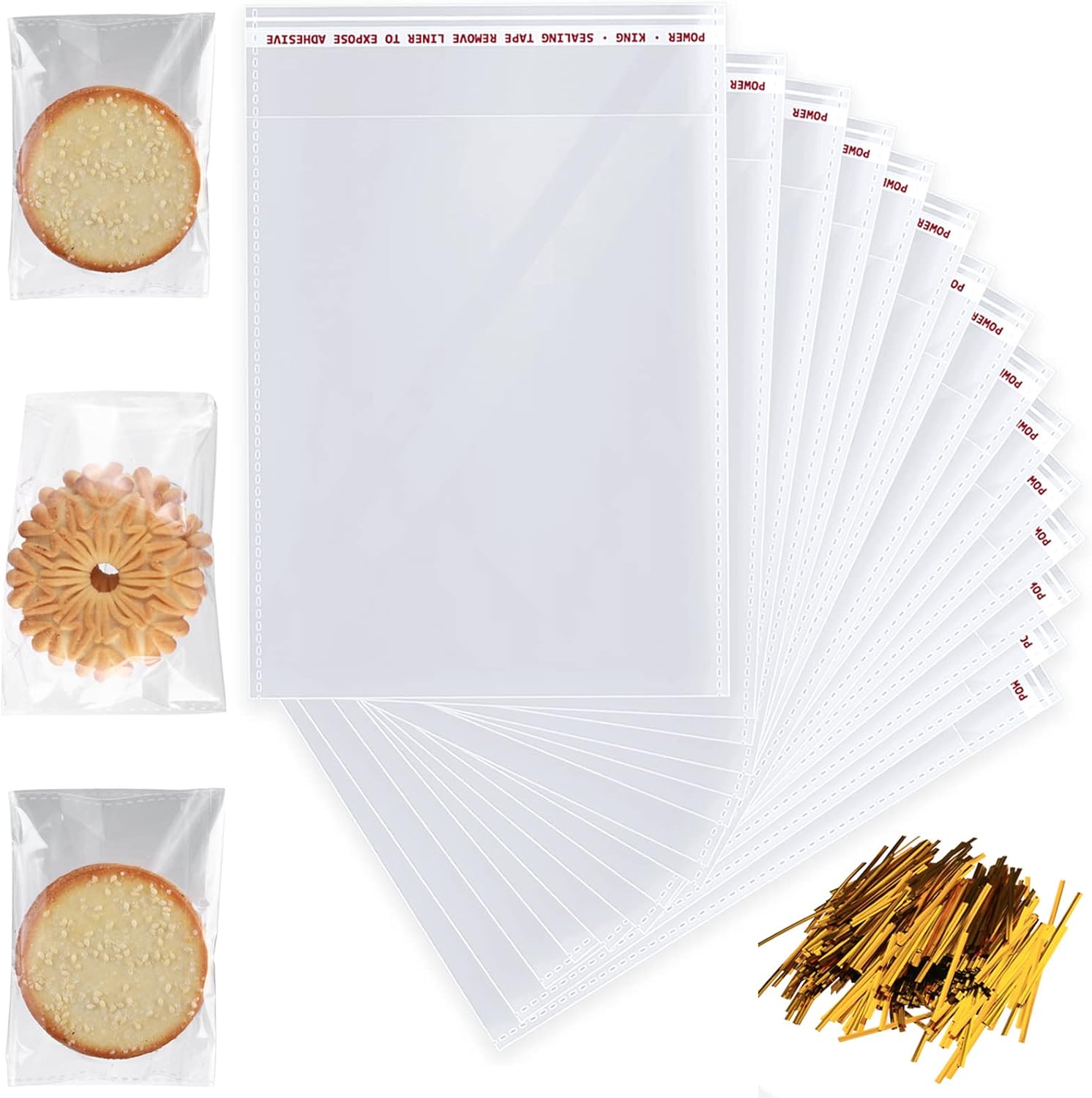 Bolsas de celofán resellables de 4 x 6 pulgadas, 1000 piezas, bolsas autosellantes para productos de embalaje, bolsas de celofán autoadhesivas a