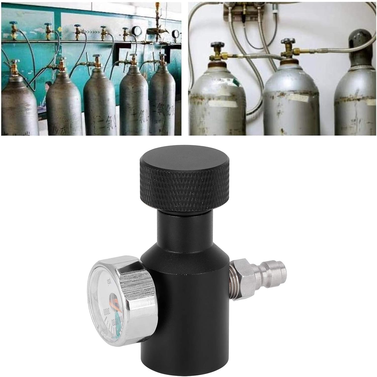 Estación de llenado de tanque de CO2, adaptador de carga, accesorio regulador, conector macho para herramientas de adaptador de recarga de cilindro