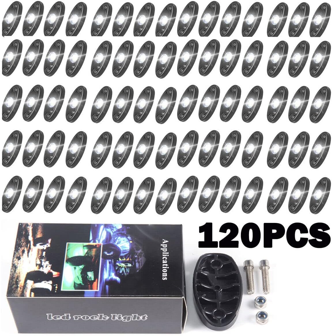 120Pods – Luces LED blancas de neón para coche, camión, ATV, SUV, luz brillante debajo del cuerpo, iluminación de guardabarros