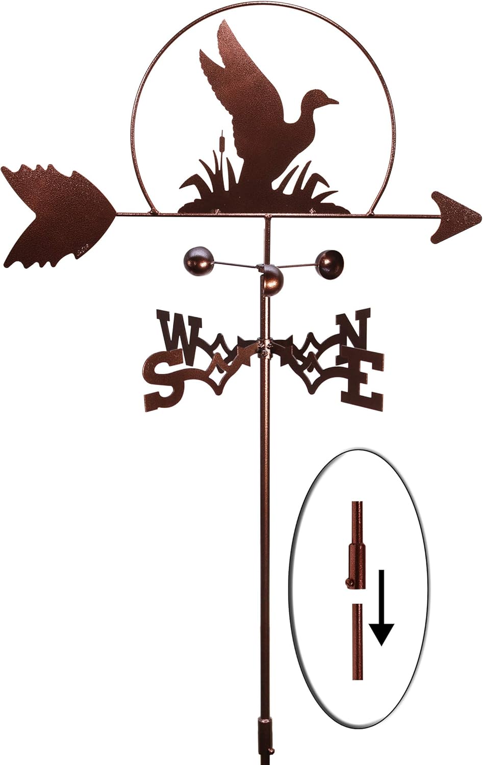 SWEN Products Duck Mallard Wildlife Veleta (estaca de jardín incluida)