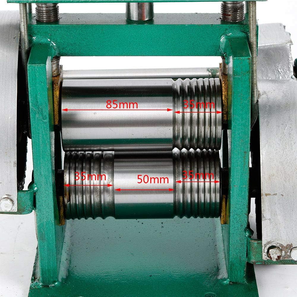 Máquina de laminador de joyería, máquina de laminador de combinación manual de rodillos de 4.7 pulgadas4.724 in, máquina de aplanar, 35503.346 in,