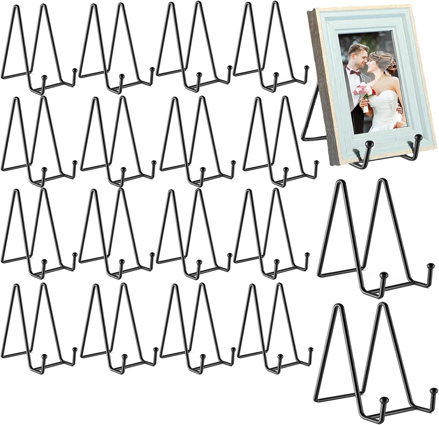 18 soportes de placa de 4.5 pulgadas para exhibición, soportes de metal para placas que se pueden utilizar para soportes de fotos, soportes de