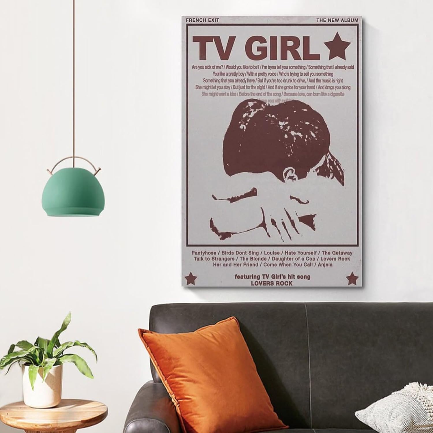 Póster musical retro de TV Girl, póster de arte en lienzo y arte de pared, póster moderno para decoración del hogar, dormitorio, 12 x 18 pulgadas