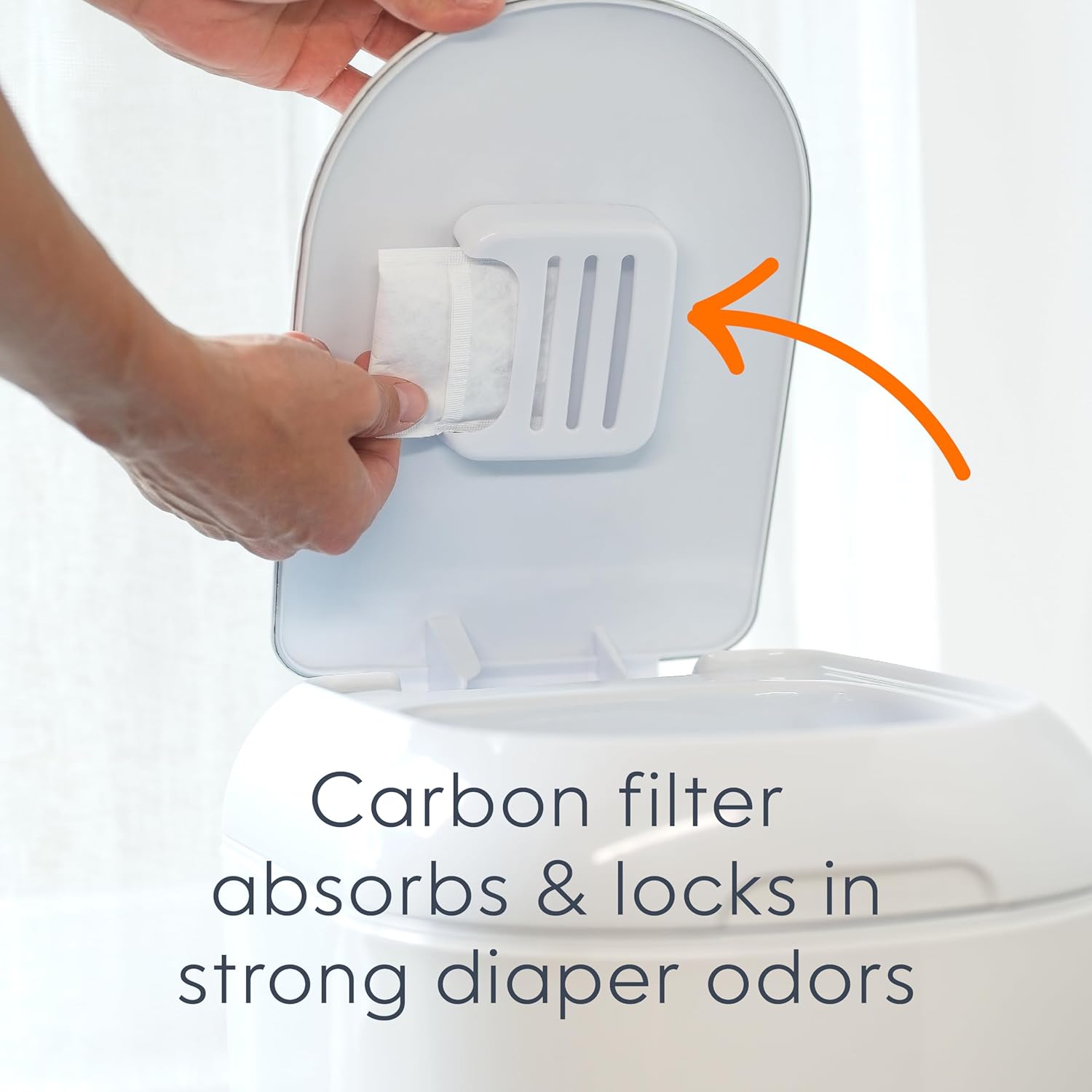 Diaper Genie El cubo de platino (azul glacial) está fabricado en acero inoxidable duradero e incluye 1 rollo de recarga fácil con 18 bolsas que