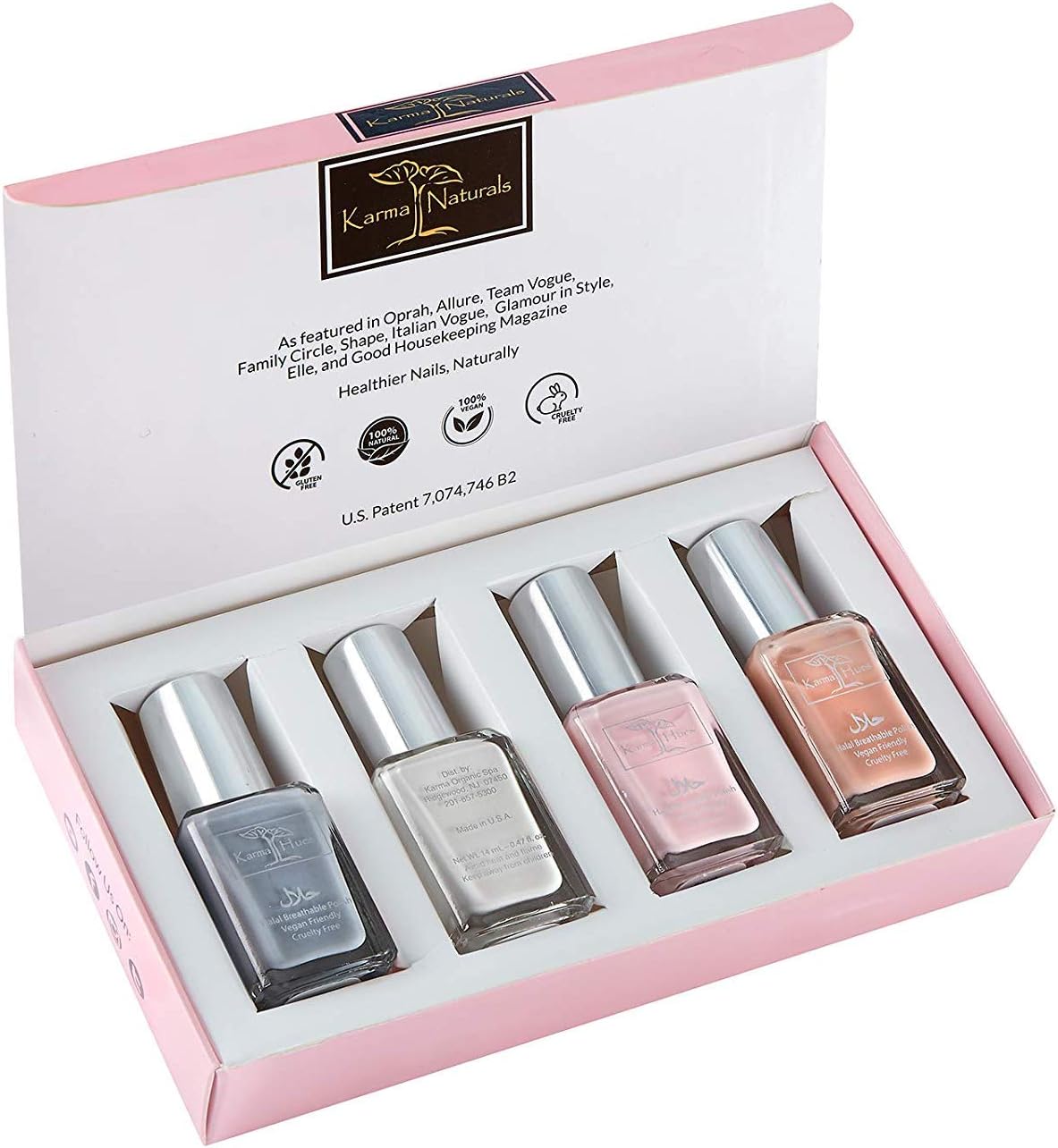 Karma Organic Hermoso juego de esmaltes de uñas halal, no tóxico, pintura de uñas vegana y libre de crueldad animal