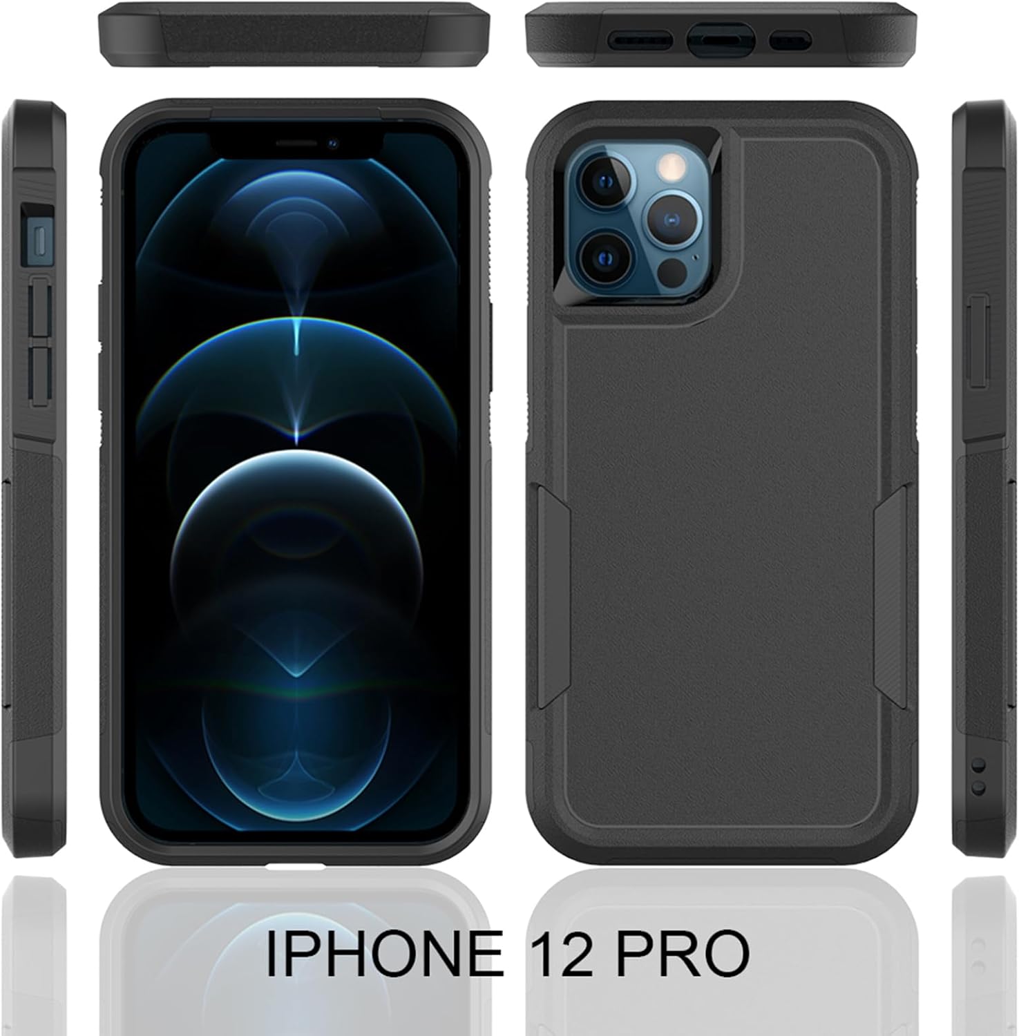 Funda para iPhone 12  iPhone 12 PRO funda protectora de doble capa resistente para teléfono celular, a prueba de golpes, resistente, con protector