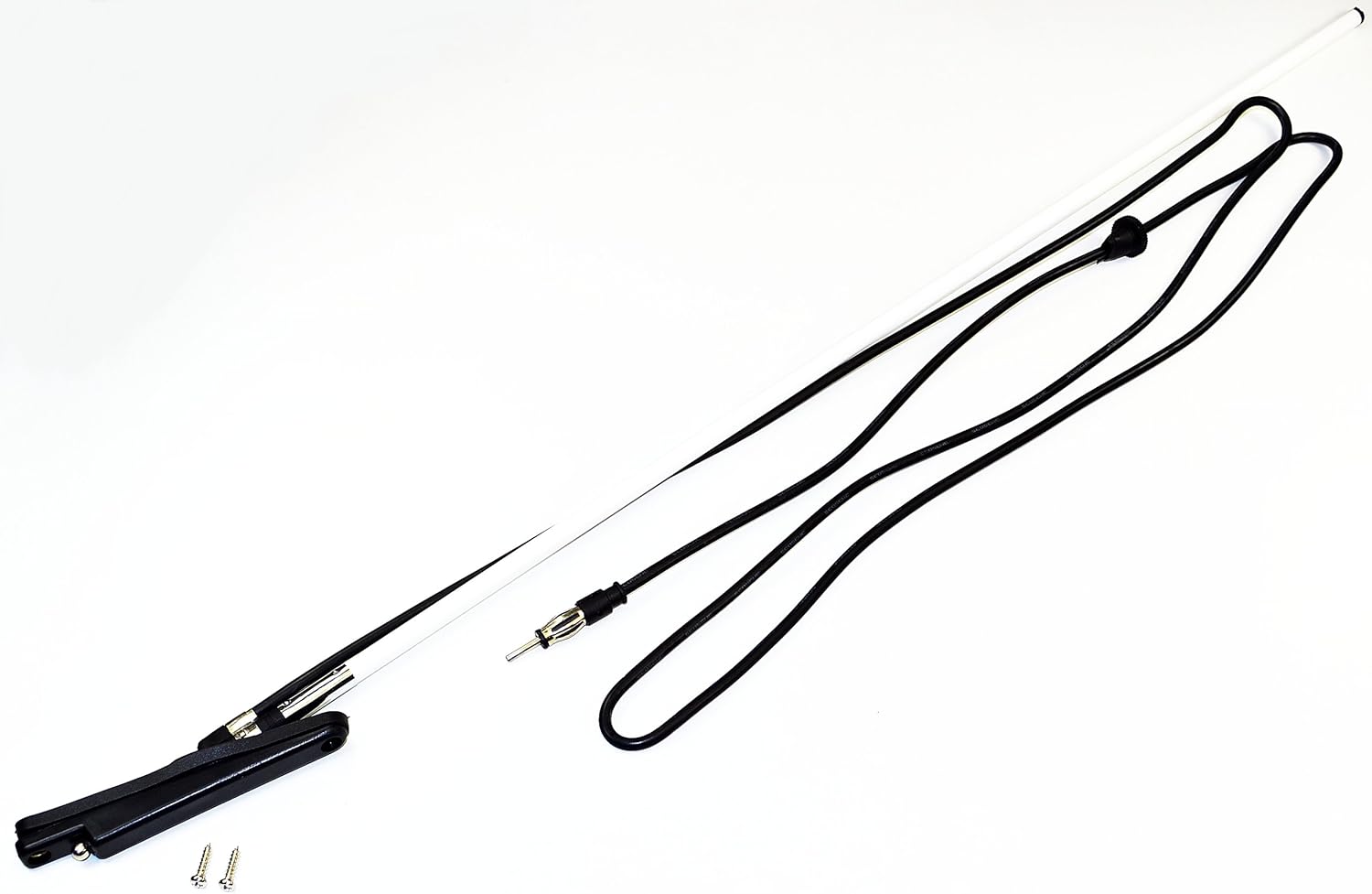 AntennaMastsRus – Antena manual retráctil compatible con (Toyota Tercel – Paseo – Corolla – Camry – Previa – HiAce – Hilux) (Geo Prism – Tracker)