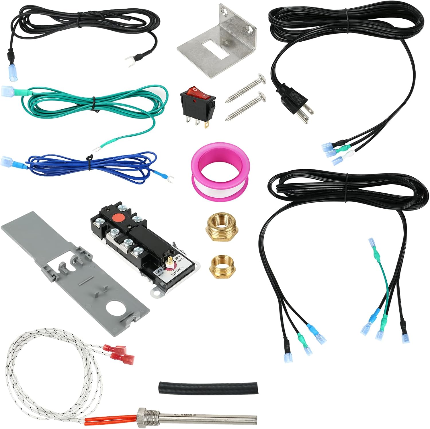 Kit de calentador híbrido de agua eléctrico para RV, kit de calor híbrido de agua caliente que convierte fácilmente el calentador de agua a gas RV