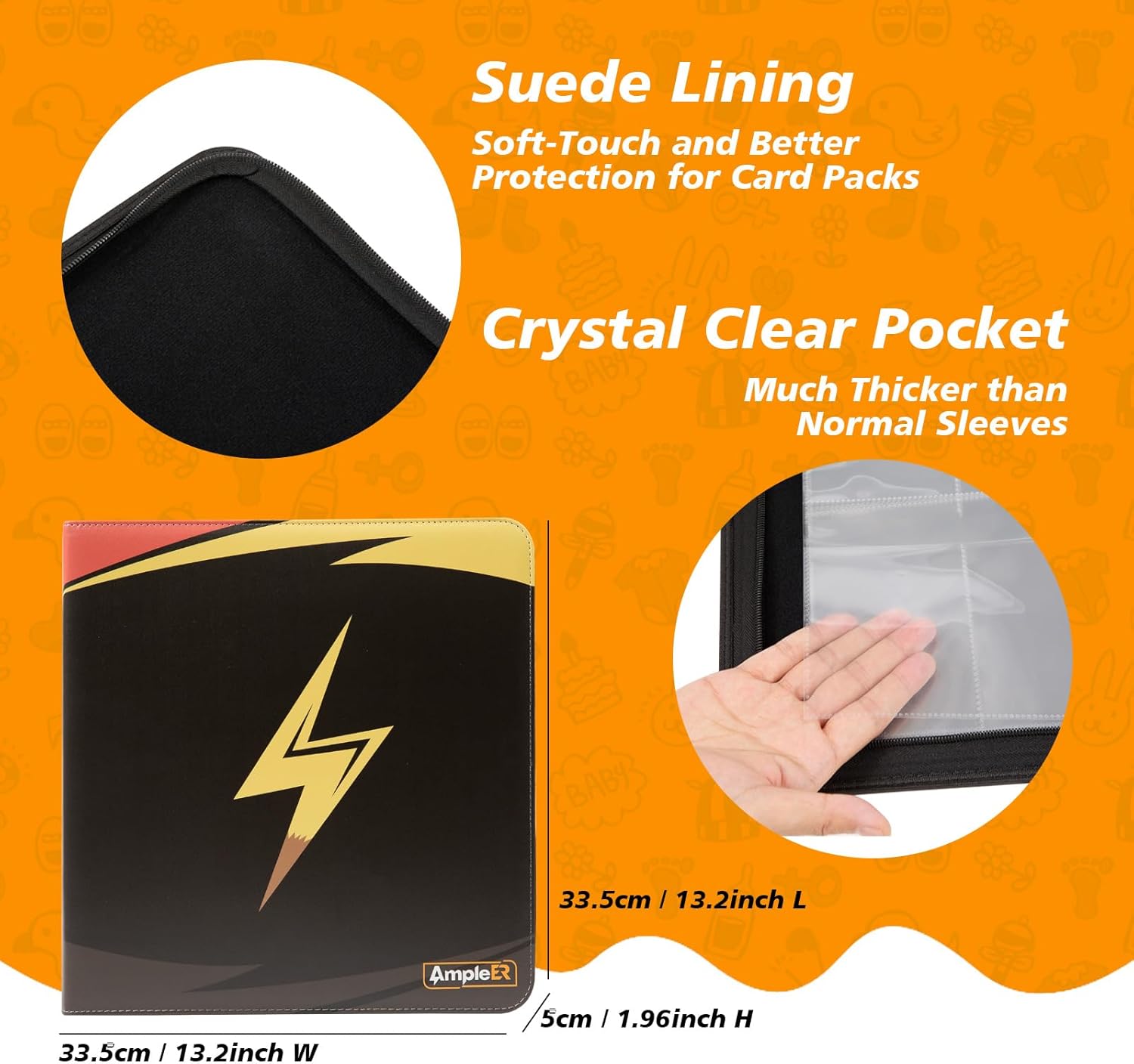 Ampleer Carpeta de almacenamiento Booster Pack, 6 fundas de bolsillo con capacidad para 60 paquetes de tarjetas selladas para TCG MTG Display