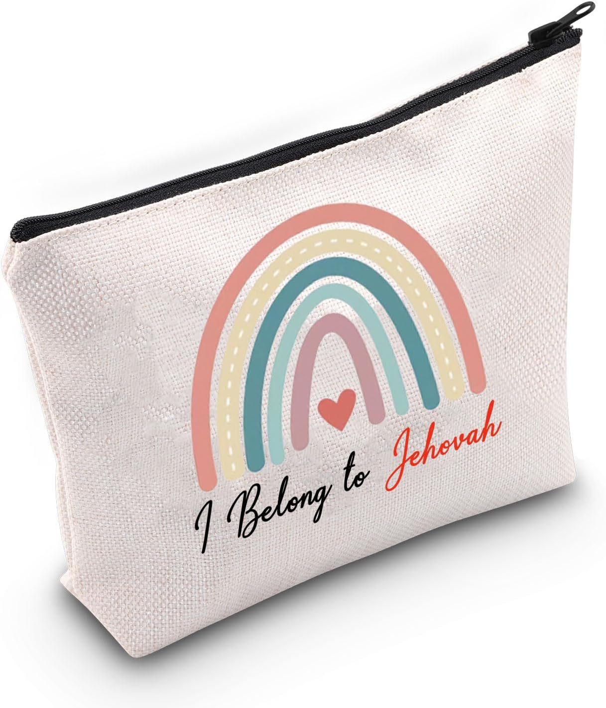 ZJXHPO Bolsa de cosméticos para testigos de Jehová Kit de supervivencia JW Pioneer I Belong To Jehová Bolsa de maquillaje con cremallera Testigos de