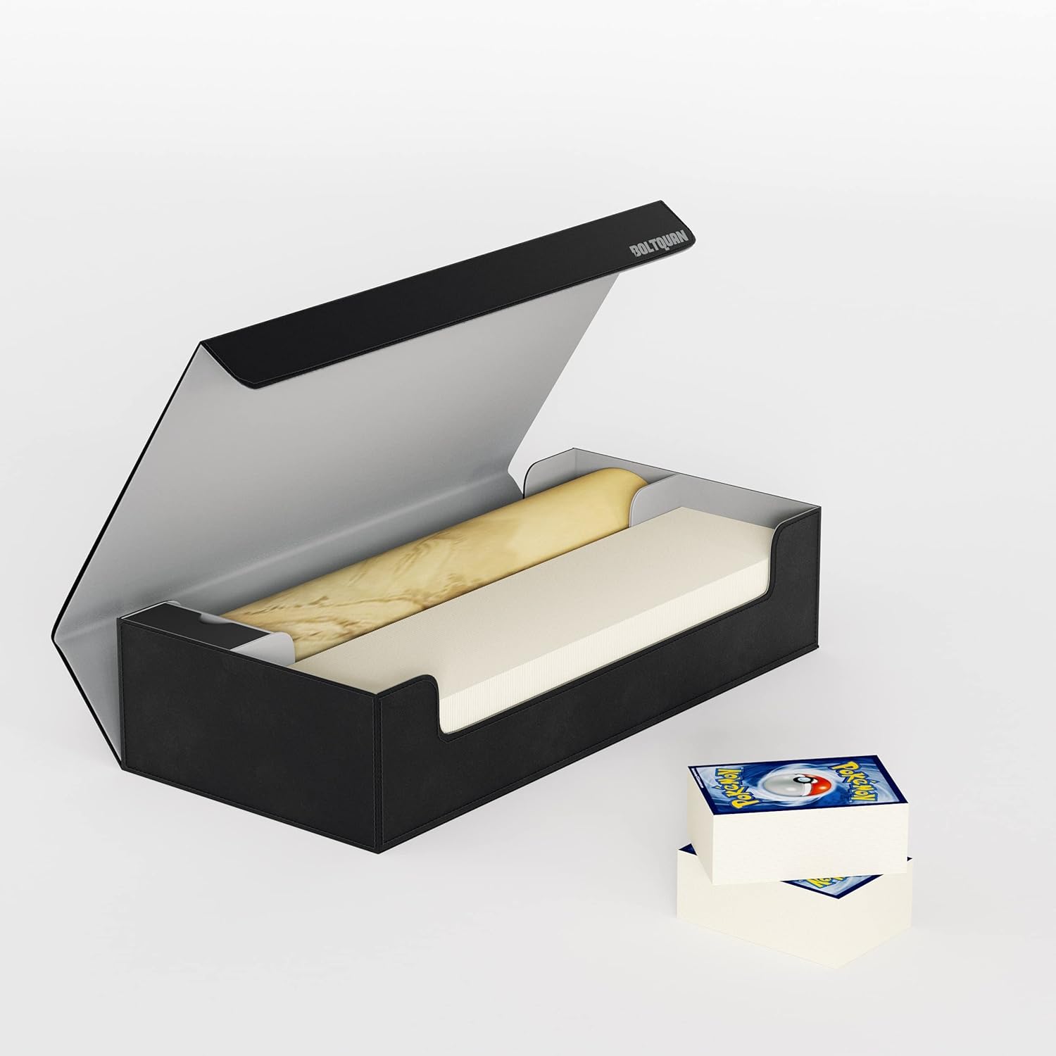 Caja de almacenamiento premium para juegos de cartas y funda para tapete de juego, capacidad para más de 550 tarjetas de doble manga, funda de