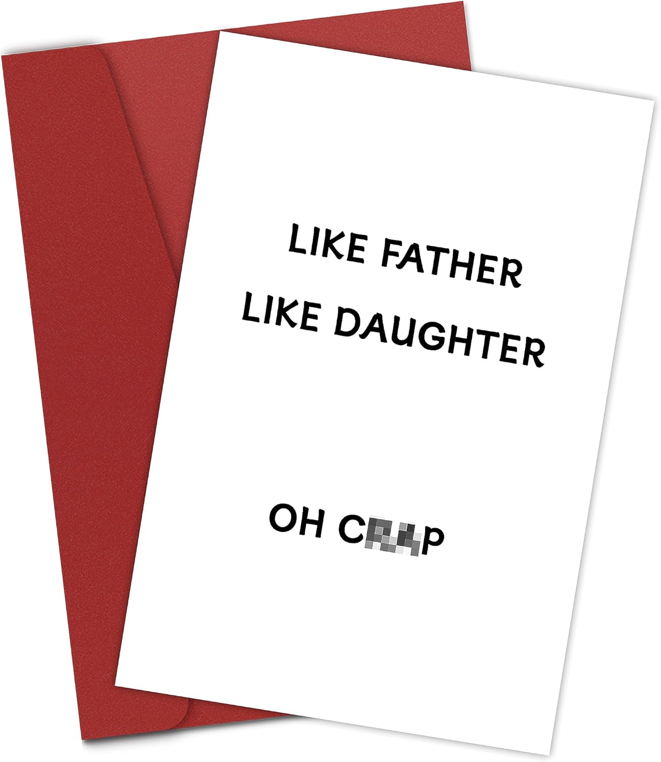 SIMSONN Tarjeta de cumpleaños para padre, divertida tarjeta del día del padre de hija, tarjeta de cumpleaños humorística para papá, como padre como
