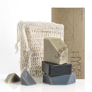 Jabón de barra natural para hombre, paquete de 3 unidades, jabón hidratante hecho de aceites naturales, viene con protector de jabón, sin productos Jabón de barra natural para hombre, paquete de 3 unidades, jabón hidratante hecho de aceites naturales, viene con protector de jabón, sin productos