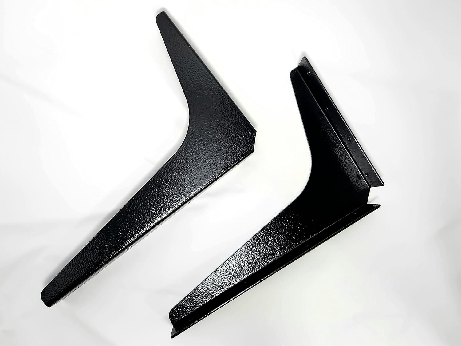 Un par de estaciones de trabajo Brackets reversible de alta resistencia, capacidad de carga por par (12 x 18 pulgadas, negro)