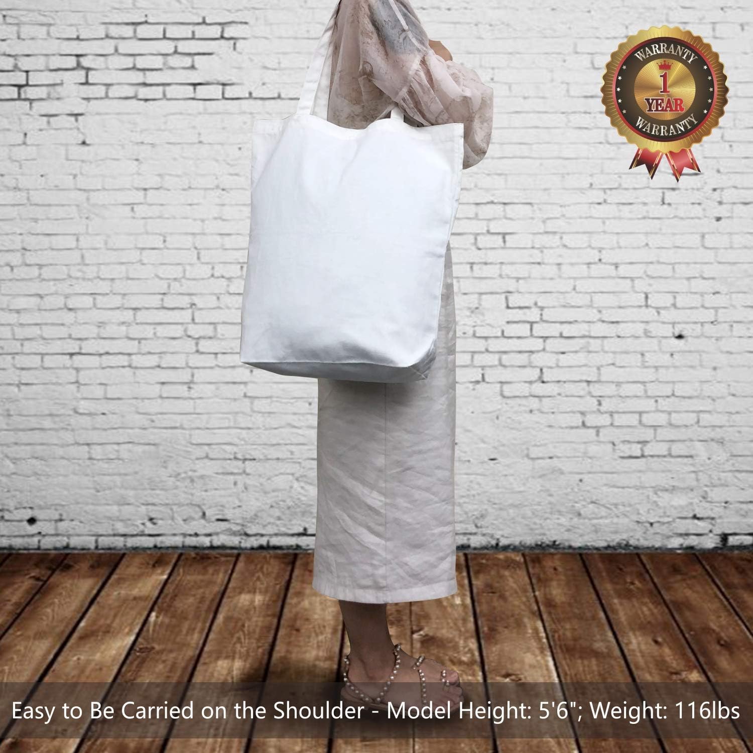 TOPDesign – Bolsa de lona de algodón súper fuerte, grande de 10 onzas