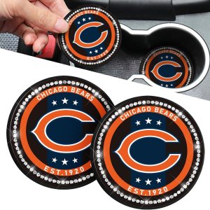 Aollpu 2 posavasos para automóvil, accesorios para interiores de automóvil de 2.75 pulgadas, accesorios para fanáticos del fútbol, tapete de Aollpu 2 posavasos para automóvil, accesorios para interiores de automóvil de 2.75 pulgadas, accesorios para fanáticos del fútbol, tapete de