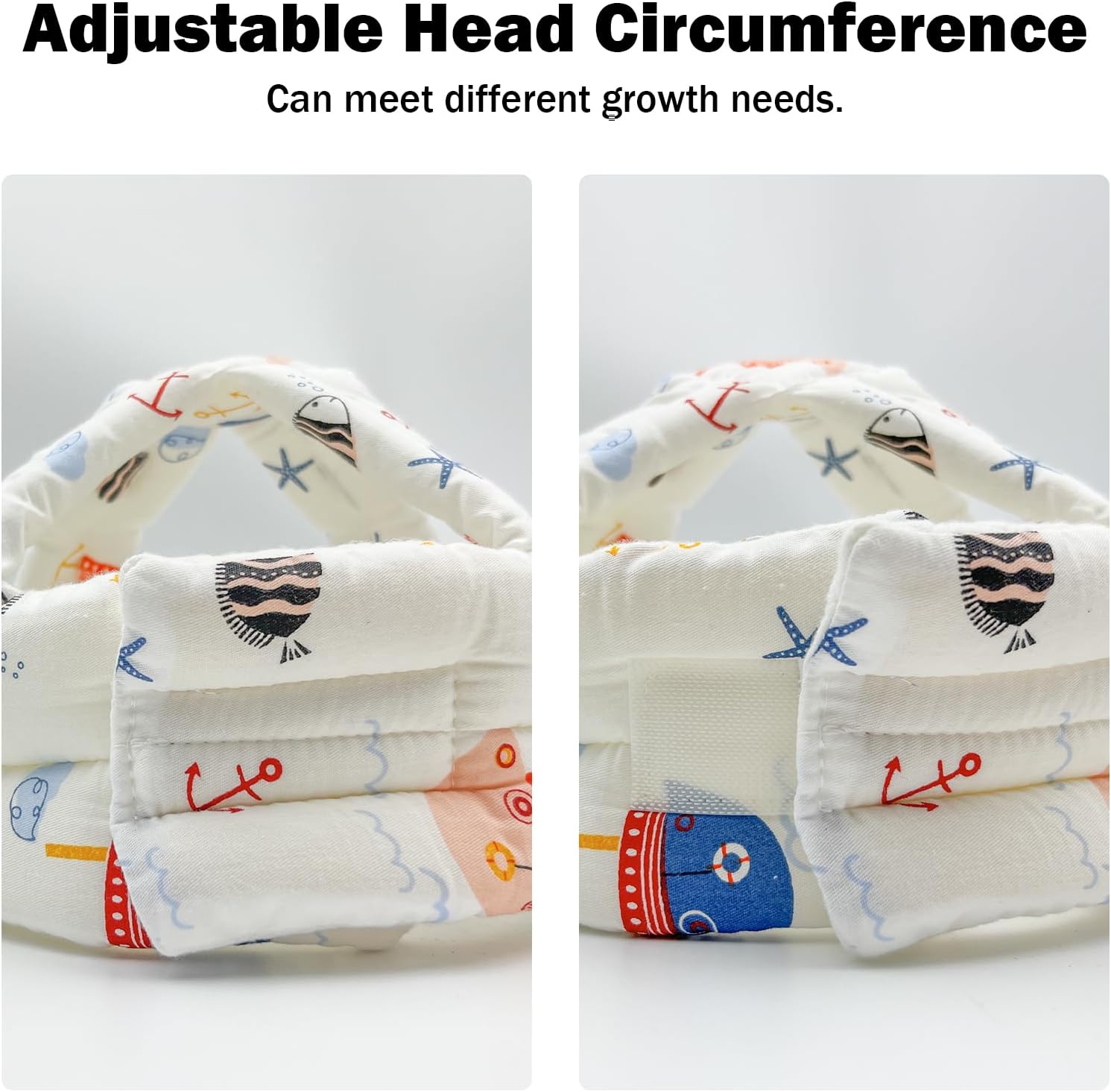 Protector de cabeza de bebé para gatear caminando, casco de bebé ajustable sin golpes y cojín suave, gorra de seguridad infantil para niños que