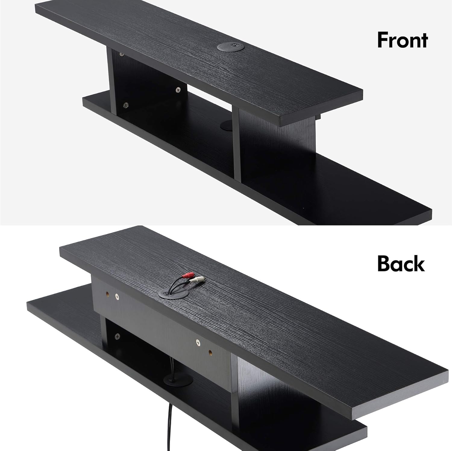 FITUEYES Estante flotante conciso para TV  Centro de entretenimiento montado en la pared, gabinete de pared con componente de consola multimedia,