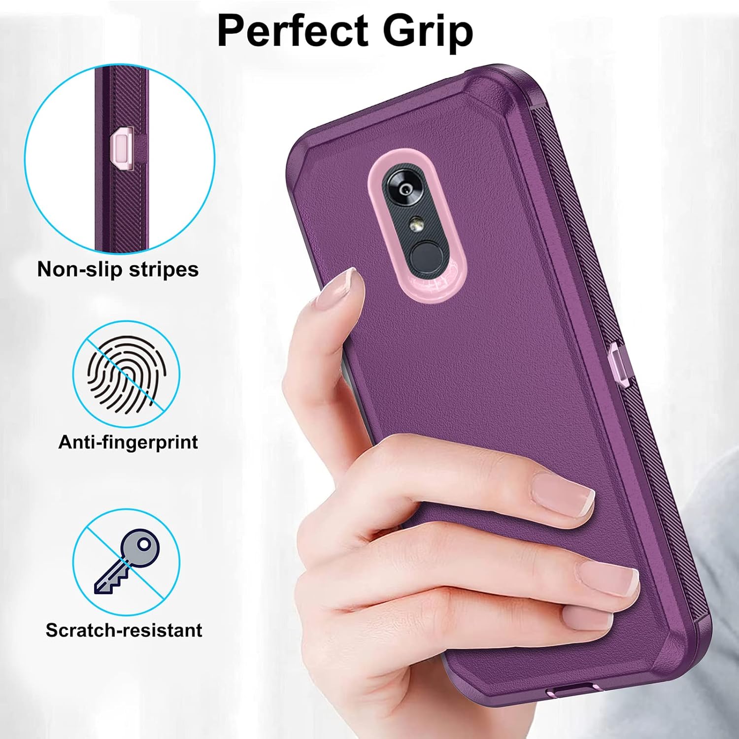 Asuwish Funda de teléfono para LG Stylo 4, funda híbrida resistente a prueba de golpes, cuerpo completo, resistente, accesorios móviles Stylo4 Plus