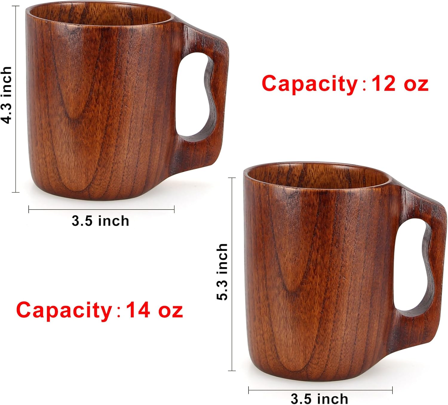 Taza de café de madera de 14 oz para hombres, taza de regalo, jarra, taza de campamento única, taza de madera pequeña, taza de madera para hombre,